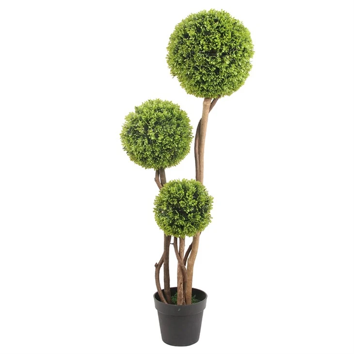 High Quality Plastic Grass Bonsai Ball Artificial Topiary Trees For Outdoor Indoor Decoration